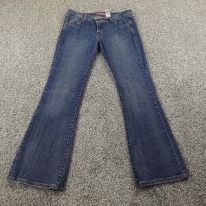 Levis Jeans Womens 13 Blue Denim Pants 518 Bootcut Flare Stretch Western Y2K 00s